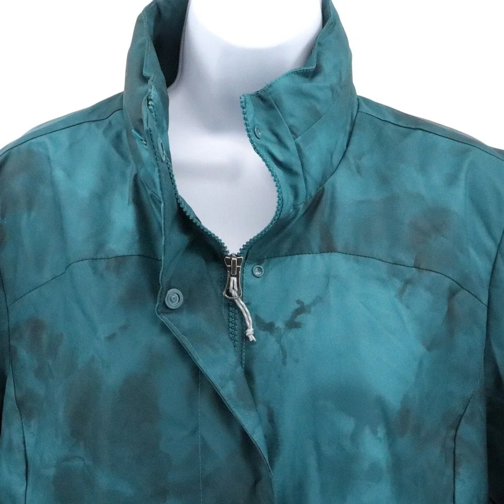 NWT Orvis Outbound Pack & Go Jacket S Water Resistant Teal Green Travel Hooded